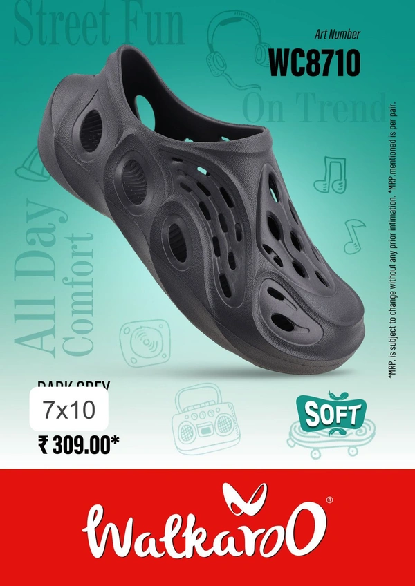 Brand: Walkaroo 2Walkaroo Mens WC 4815 BLACK - Black, UK - 6 7 8 9 10 11 12