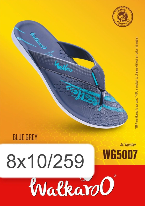 Brand: Walkaroo 174Walkaroo mens Wg5007 Flip-Flops - Ultramarine, UK - 6 7 8 9 10 11 12