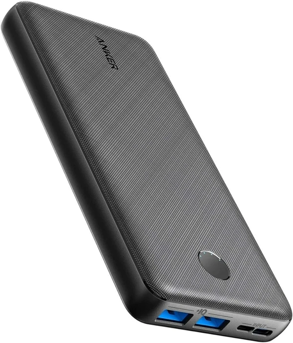 Anker Power Bank, 325 Portable Charger (PowerCore Essential 20K) 20000mAh Battery Pack with High-Speed PowerIQ Technology and USB-C (Input Only) for iPhone, Samsung Galaxy, and More - Black