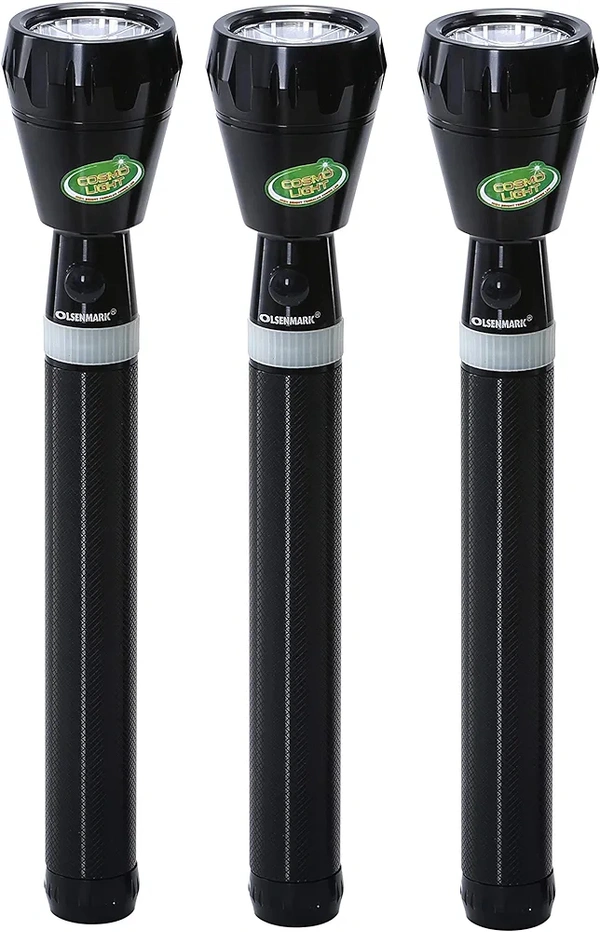 Brand: Olsenmark3.6 3.6 out of 5 stars 5Olsenmark 3-Piece Rechargeable Super Bright Led Flashlight with Built-In 3000Mah Battery | Model No OMFL2604 with 2 Years Warranty - Black