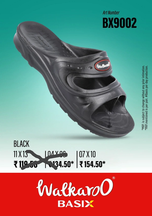 Walkaroo Men Black  - Black, SIZE UK - 7 8 9 10