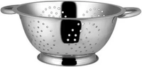 Stainless Steel Holes Washing Rice Sieve Strainer Fruits Vegetable Drain Bowl,24cm,Kitchen Tool