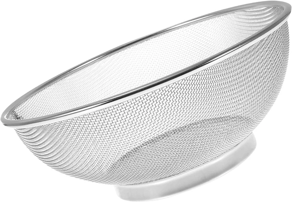 Stainless Steel Mesh Basin, Household Rice Washing Vegetable Fruit And Vegetable Filtering Residue Drain Basket, Dense Hole Leak Basin Fruit Basket 28 Cm
