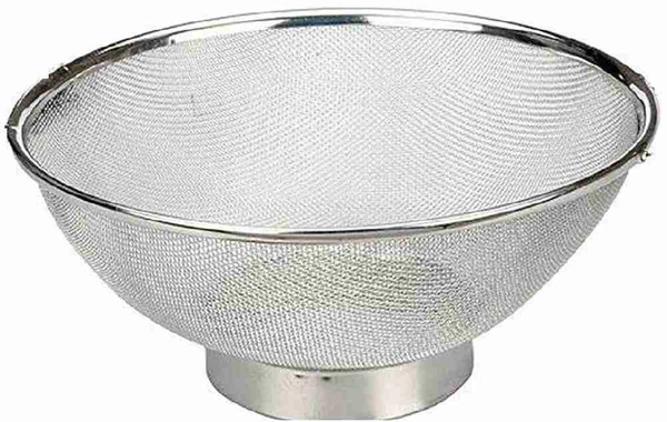 Stainless Steel Mesh Basin, Household Rice Washing Vegetable Fruit And Vegetable Filtering Residue Drain Basket, Dense Hole Leak Basin Fruit Basket 28 Cm
