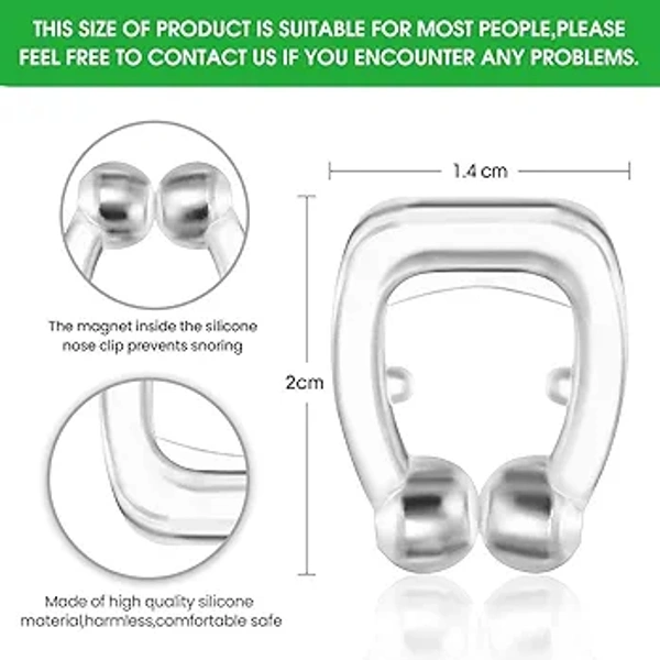 Snoring Solution, Magnetic Nose Clip, Snore Stopper Silicone Nose Device, Comfortable & Devices For Peaceful Night  4 Pieces