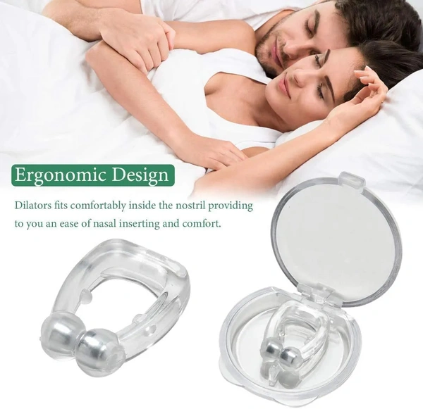 Snoring Solution, Magnetic Nose Clip, Snore Stopper Silicone Nose Device, Comfortable & Devices For Peaceful Night  4 Pieces