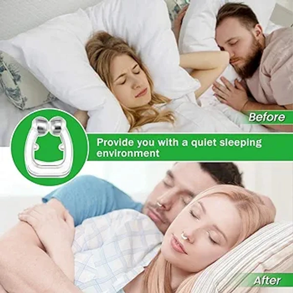 Snoring Solution, Magnetic Nose Clip, Snore Stopper Silicone Nose Device, Comfortable & Devices For Peaceful Night  4 Pieces