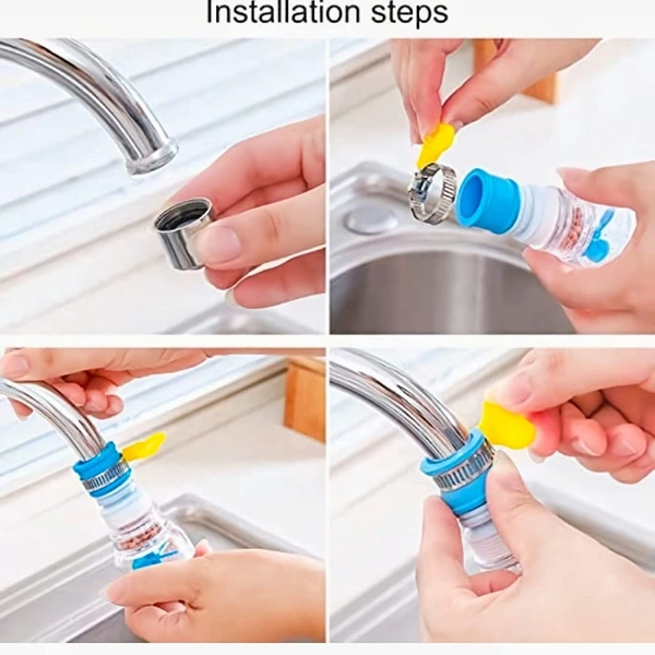Upgrade Your Kitchen Sink With This Rotary Faucet With Key Extender And Water Purifier - Save Water & Money!