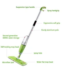 Online World Quick and easy 360 degree Spray Mop Wet & Dry Mop  (Green)