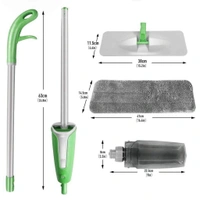 Online World Quick and easy 360 degree Spray Mop Wet & Dry Mop  (Green)