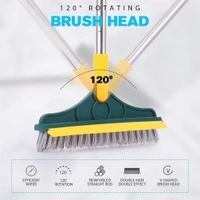 justone choice 2 IN 1 Floor Brush Scrubber with Long Handle Plastic Wet and Dry Brush  (Multicolor)