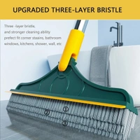 justone choice 2 IN 1 Floor Brush Scrubber with Long Handle Plastic Wet and Dry Brush  (Multicolor)