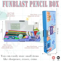  Multifunctional Plastic Pencil Box for Kids,Magnetic Pencil Box, Pop up Pencil Box, Pencil Case for Kids - Cute Basketball Pencil Box Multicolour, Multcolor,