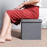 Cube Stool Seating Stool Sitting Storage Stool  - Gray