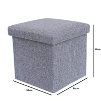 Cube Stool Seating Stool Sitting Storage Stool  - Gray