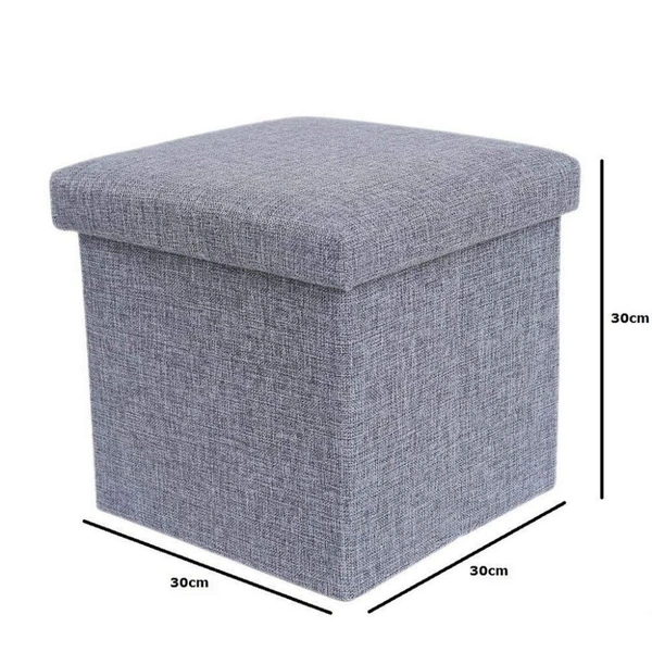 Cube Stool Seating Stool Sitting Storage Stool  - Gray