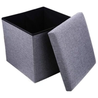 Cube Stool Seating Stool Sitting Storage Stool  - Gray