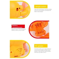 Tumbling Monkey Banana Musical Toy With Voice Control Sensor Light Effects 
