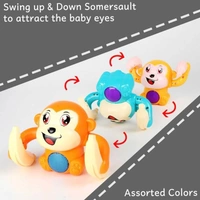 Tumbling Monkey Banana Musical Toy With Voice Control Sensor Light Effects 
