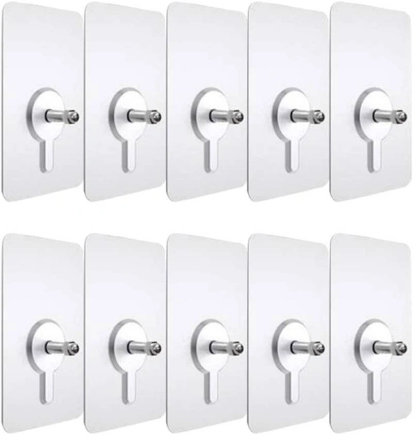 Bolt Sticker Screw Hook 5 Kg Load Barring Capacity ( Pack Of 10 )