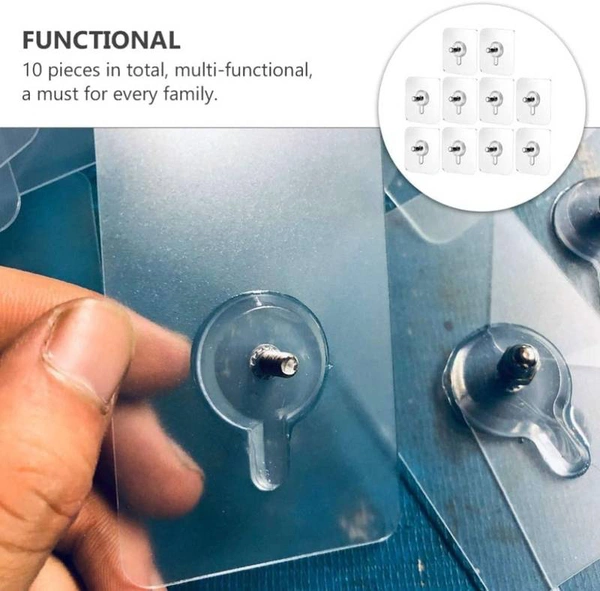 Bolt Sticker Screw Hook 5 Kg Load Barring Capacity ( Pack Of 10 )