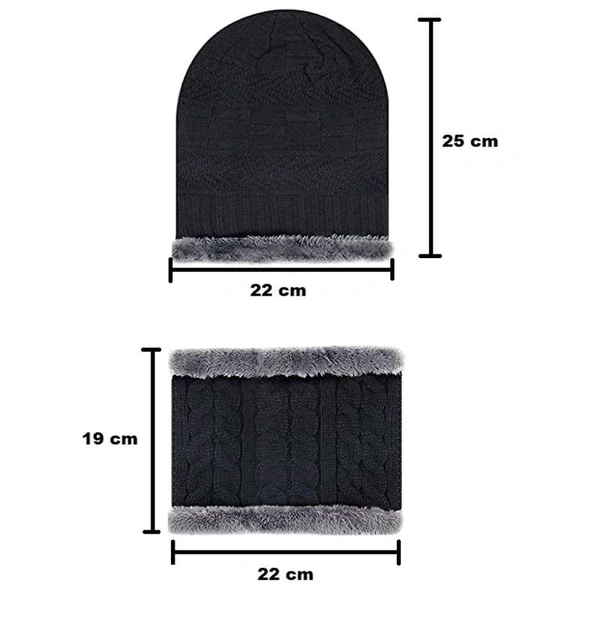 Winter Neck Scarf With Cap 