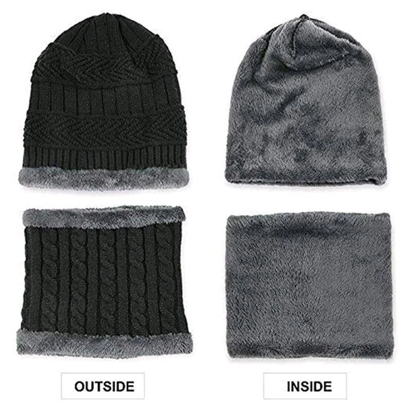 Winter Neck Scarf With Cap 