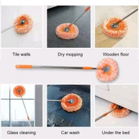  360 Rotatable Adjustable Cleaning Mop - Long Handle Dust Mop, Extendable Wall Cleaning Mop