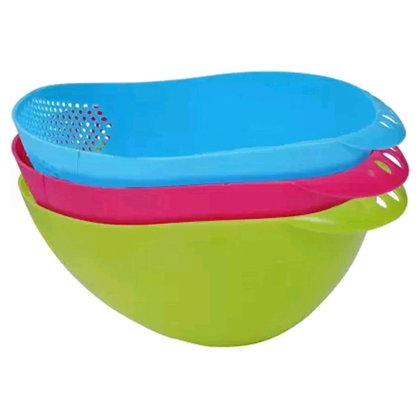 Multi-Purpose Strainer or Washer Bowl for Rice Fruit & Vegetable Rice Bowl