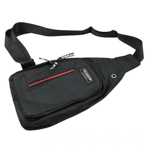  12859 Waterproof Anti Theft Cross-body fanny pack waist bag, Shoulder Bags Chest Men Casual fashion USB Charging earphone hook Sling Travel Bag (1 Pc) 