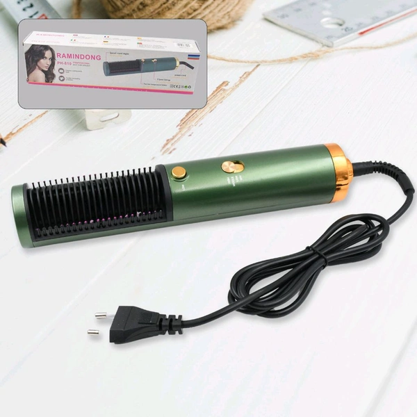  12863 Hair Straightener Comb, Anti Scald Hot Comb Negative Ion Hair Straightener Brush Straightener 3 Gear Constant Temperature for Quick and Professional Hair Salon at Home (1200w)