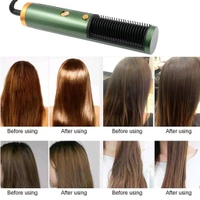  12863 Hair Straightener Comb, Anti Scald Hot Comb Negative Ion Hair Straightener Brush Straightener 3 Gear Constant Temperature for Quick and Professional Hair Salon at Home (1200w)