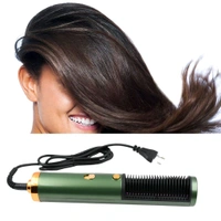  12863 Hair Straightener Comb, Anti Scald Hot Comb Negative Ion Hair Straightener Brush Straightener 3 Gear Constant Temperature for Quick and Professional Hair Salon at Home (1200w)