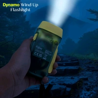 3 LED Hand Press Torch Hand Crank Flashlight Hand Pressing Flashlight Traveling Torch Light Manual Generator, Battery-Free Flashlight (1 Pc)