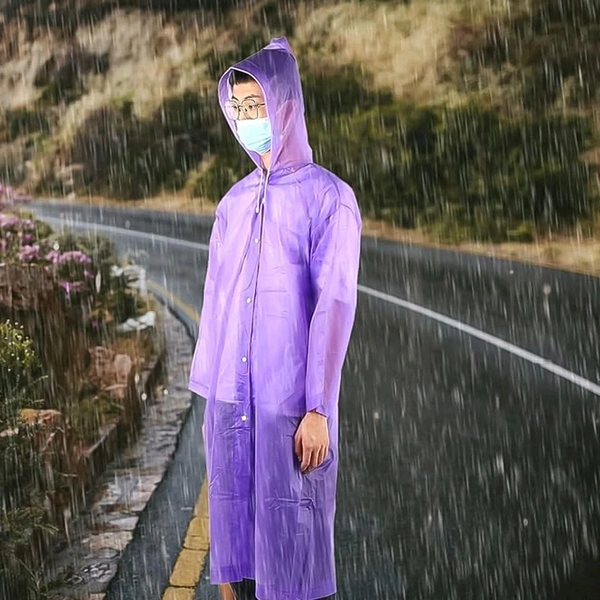 13133 EVA Raincoat Protect Body Arms Legs, Waterproof Reusable Rain Poncho for Women Men Adult Outdoor Traveling Eva Material Raincoat / Rain wear / Rain Suit for Outdoor Accessory (1pc) 