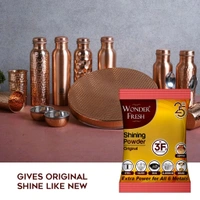  Shining Powder, Cleans and Polishes Copper, Brass, Silver, Aluminum, Iron, and Steel, Removes Tarnish and Oxidation (200 GM) 
