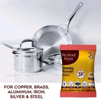 Shining Powder, Cleans and Polishes Copper, Brass, Silver, Aluminum, Iron, and Steel, Removes Tarnish and Oxidation (200 GM) 