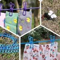 Premium Clothesline Rope With 12 Movable Clips MC019