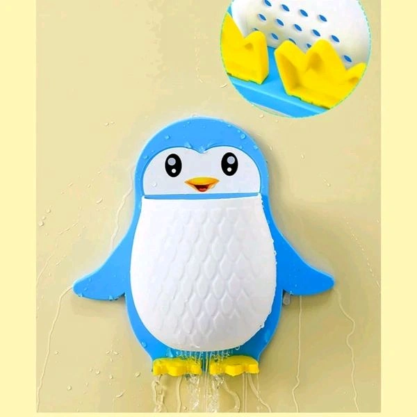 Cute Penguin Shaped Self Adhesive Tooth Brush, Kitchen Items Holder MC035
