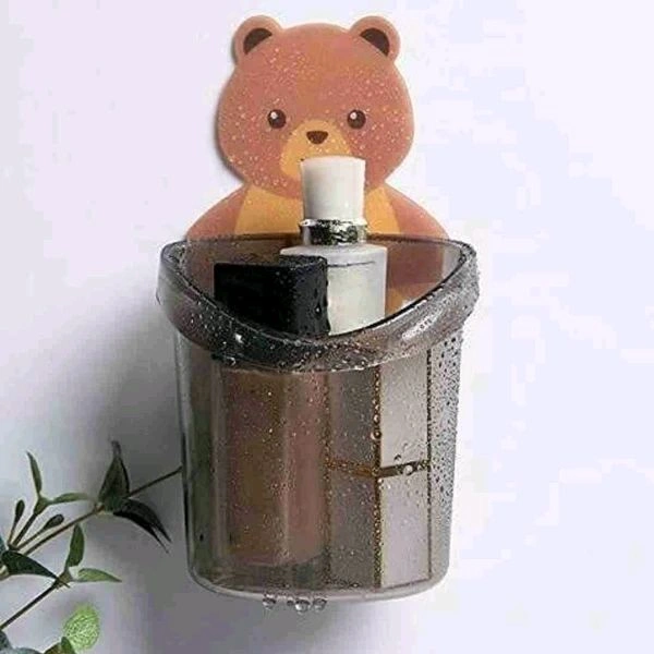 Cute Teddy Bear Wall Sticky Toothbrush Holder MC044
