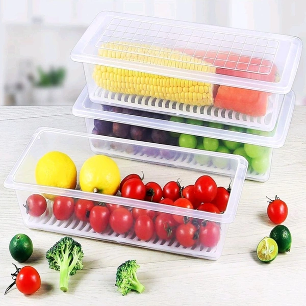 Fridge Space Saving Vegetables, Fruits And Fish Storage Organiser MC058