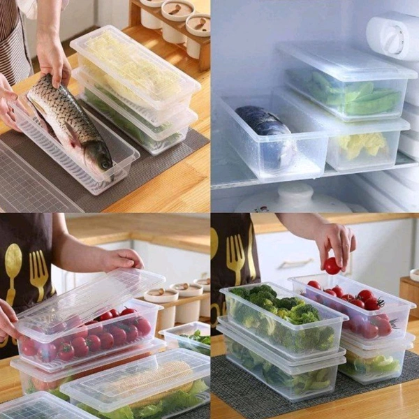 Fridge Space Saving Vegetables, Fruits And Fish Storage Organiser MC058