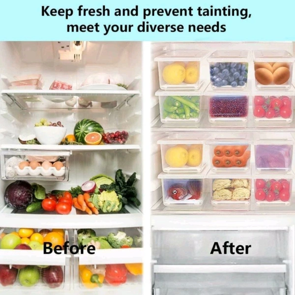 Fridge Space Saving Vegetables, Fruits And Fish Storage Organiser MC058