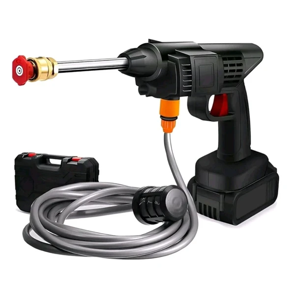 Original High Pressure Car Washing Gun With Powerful Rechargable Batteries (2 Batteries)