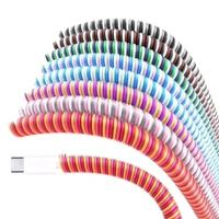 Long Colorful Mobile Earphone Charging And Data Cable Protecting Spring Cable MC070