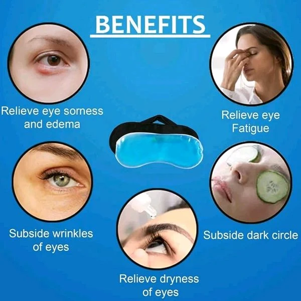 Premium Black Eye Mask With Cooling Gel