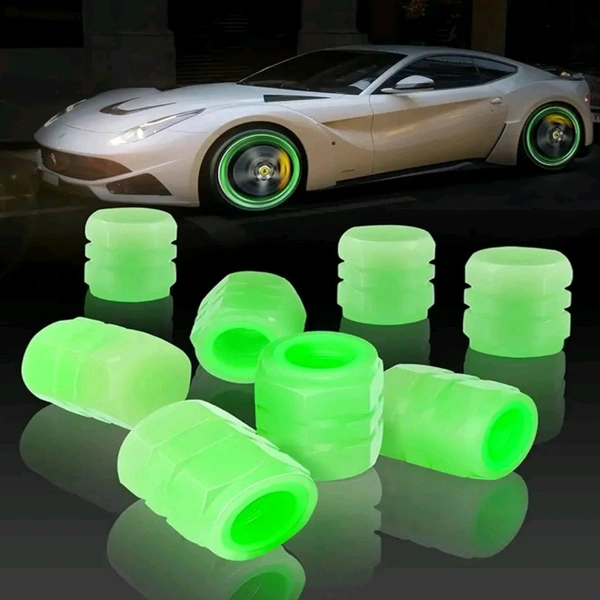 Reflective Radium Tyre Wheel Air Valve Caps (4pcs) MC124