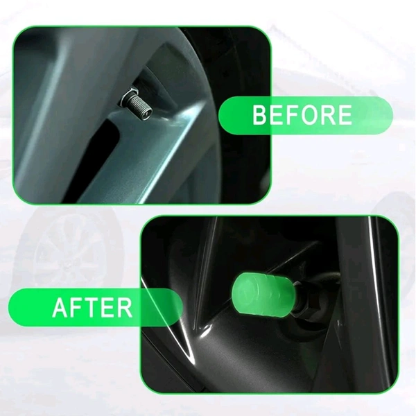 Reflective Radium Tyre Wheel Air Valve Caps (4pcs) MC124