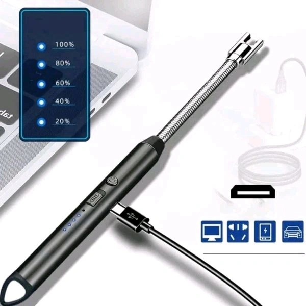 360° Rotatable High Quality USB Rechargeable Lighter With Charging Cable MC125