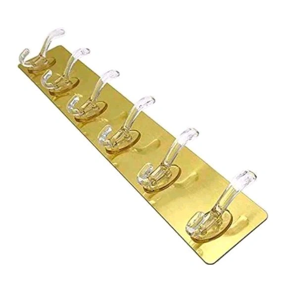6 in 1 Luxury Adhesive Golden Hooks MC129